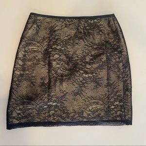 Elie Tahari Gold Mini Skirt